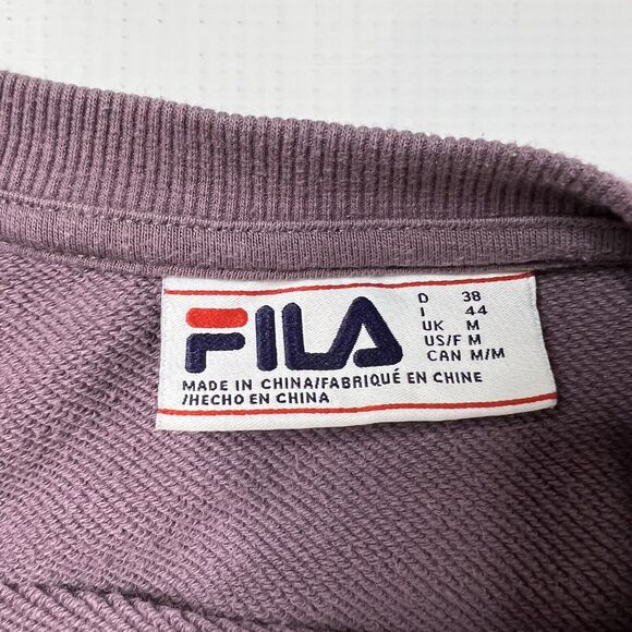 FILA Light Purple Crew Neck Sweatshirt, Striped, Womens Size Medium, Logo Patch - Picture 4 of 9